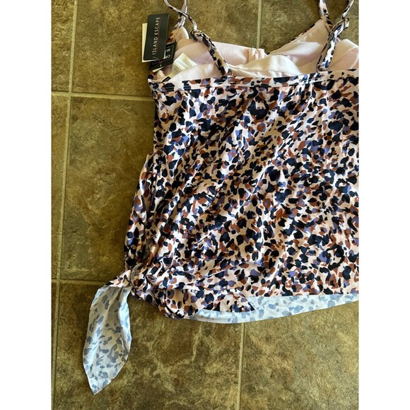 Island Escape Napa Underwire Tankini Top Size 8 - Picture 7 of 9